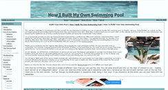 Desktop Screenshot of howibuiltmyownpool.com